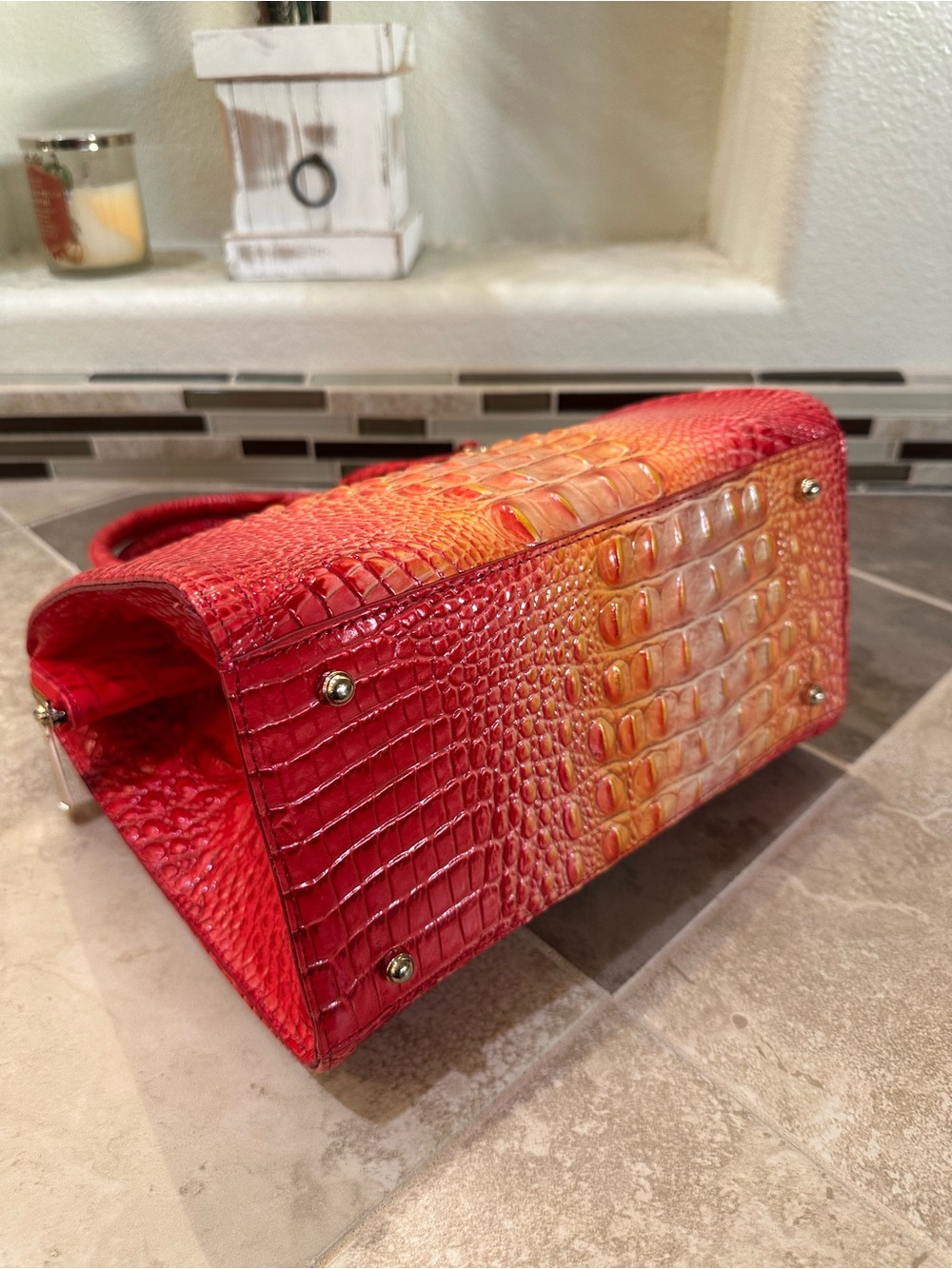 Brahmin Small Caroline Infushion Ombré Melbourne Satchel - Picture 5 of 7